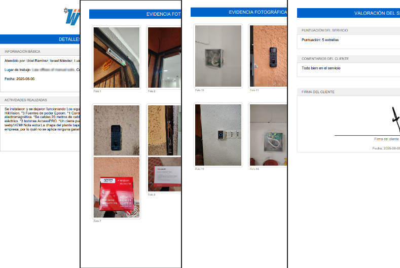 Ejemplo de reporte REPOR TECH
